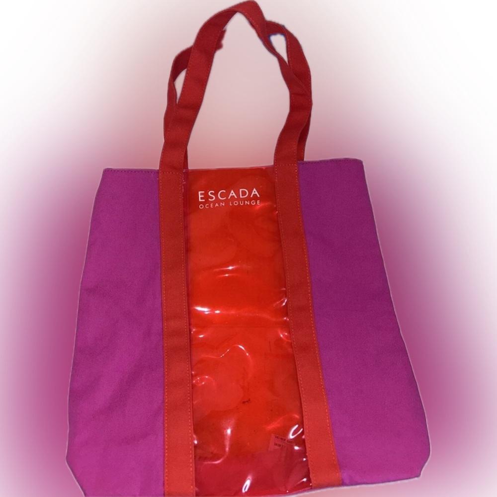 ESCADA Ocean Lounge Tote.  Pink/Red.